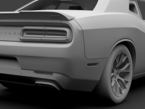 dodge challenger srt hellcat go mangoo 2017 Modelo 3D