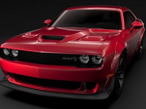 dodge challenger srt hellcat widebody 2018 Model 3D