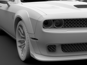 dodge challenger srt hellcat widebody 2018 Model 3D