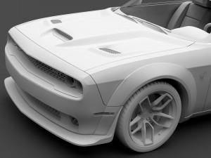 dodge challenger srt hellcat widebody 2018 Model 3D