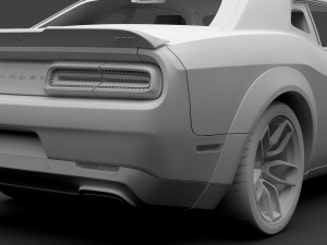 dodge challenger srt hellcat widebody 2018 Model 3D