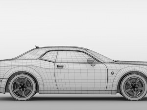 dodge challenger srt hellcat widebody 2018 Model 3D