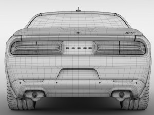 dodge challenger srt hellcat widebody 2018 Model 3D