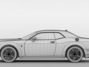 dodge challenger srt hellcat widebody 2018 Model 3D