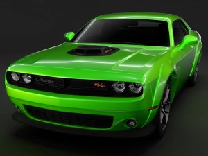 dodge challenger 392 hemi scat pack shaker widebody 2017 3D Model