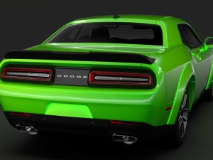 dodge challenger 392 hemi scat pack shaker widebody 2017 3D Model