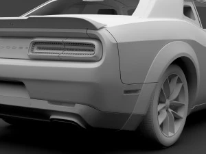 dodge challenger 392 hemi scat pack shaker widebody 2017 3D Model