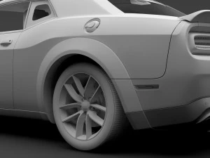 dodge challenger 392 hemi scat pack shaker widebody 2017 3D Model