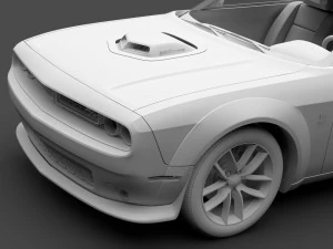 dodge challenger 392 hemi scat pack shaker widebody 2017 3D Model