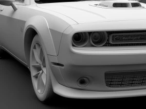 dodge challenger 392 hemi scat pack shaker widebody 2017 3D Model