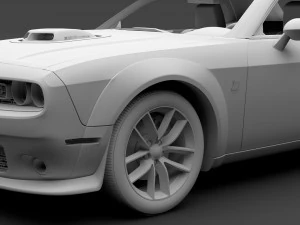 dodge challenger 392 hemi scat pack shaker widebody 2017 3D Model