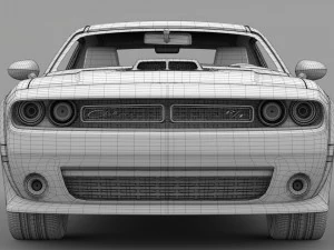 dodge challenger 392 hemi scat pack shaker widebody 2017 3D Model