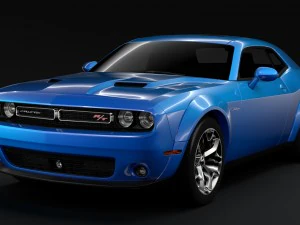 dodge challenger rt classic widebody 2017 3D Model