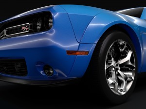 dodge challenger rt classic widebody 2017 3D 模型