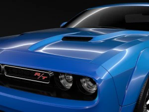 dodge challenger rt classic widebody 2017 3D Model