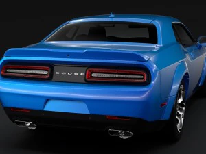 dodge challenger rt classic widebody 2017 3D Model