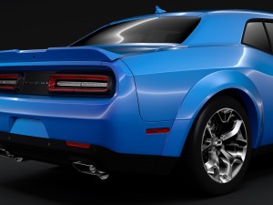 dodge challenger rt classic widebody 2017 3D 模型