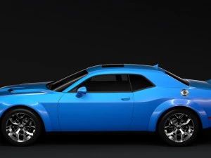 dodge challenger rt classic widebody 2017 3D Model