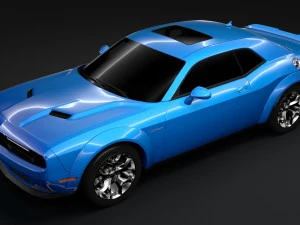 dodge challenger rt classic widebody 2017 3D Model