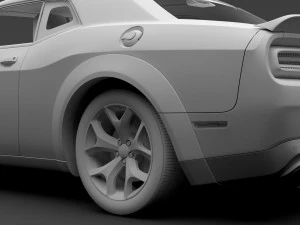 dodge challenger rt classic widebody 2017 3D Model