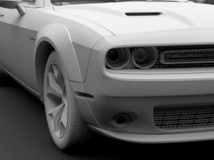 dodge challenger rt classic widebody 2017 3D Model