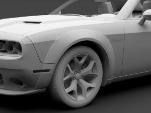 dodge challenger rt classic widebody 2017 3D Model