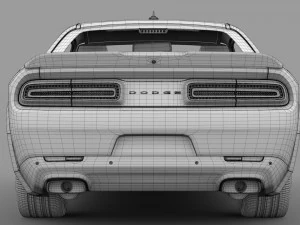 dodge challenger rt classic widebody 2017 3D Model