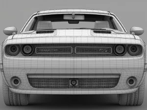 dodge challenger rt classic widebody 2017 3D Model
