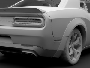 dodge challenger rt scat pack widebody 2017 Model 3D