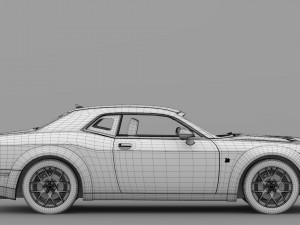 dodge challenger rt scat pack widebody 2017 Model 3D
