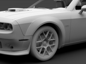 dodge challenger rt shaker widebody 2017 Modèle 3D