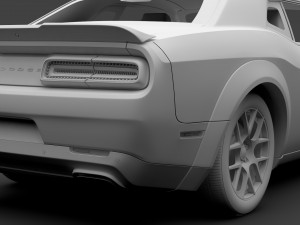 dodge challenger rt shaker widebody 2017 Modèle 3D