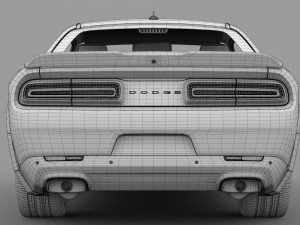dodge challenger rt shaker widebody 2017 Modèle 3D