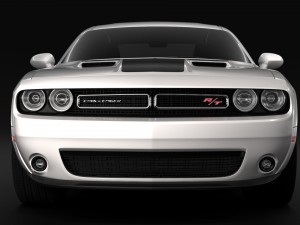 dodge challenger rt widebody 2017 3D Model