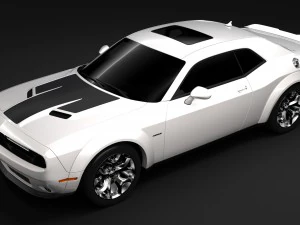 dodge challenger rt widebody 2017 3D Model