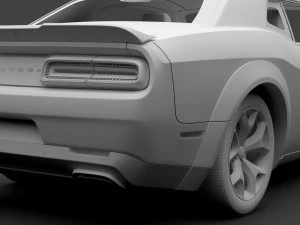 dodge challenger rt widebody 2017 3D Model