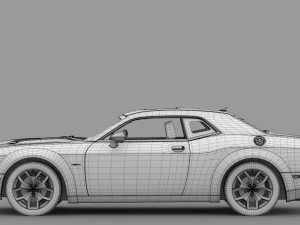 dodge challenger rt widebody 2017 3D Model