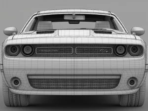 dodge challenger rt widebody 2017 3D Model