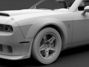 dodge challenger srt demon prototype 2018 3D 模型