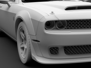 dodge challenger srt demon prototype 2018 3D 模型