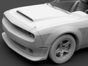 dodge challenger srt demon prototype 2018 3D 模型