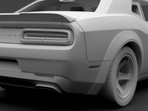dodge challenger srt demon prototype 2018 3D 模型