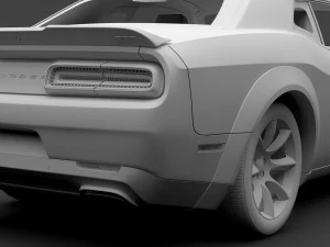 dodge challenger srt widebody 2017 3D Model