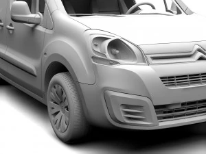 citroen berlingo van l1 2slidedoors 2017 3D Model