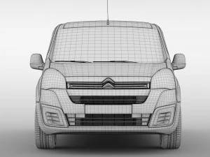 citroen berlingo van l1 2slidedoors 2017 3D Model