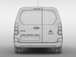 citroen berlingo van l1 2slidedoors 2017 3Dモデル