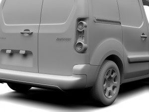 peugeot partner van l1 2slidedoors 2017 3D Model