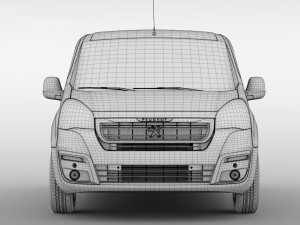 peugeot partner van l1 2slidedoors 2017 3D Model