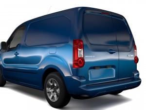 peugeot partner van l1 2017 3D 模型