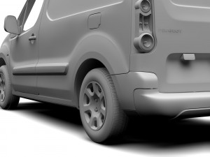 peugeot partner van l1 2017 3D 模型